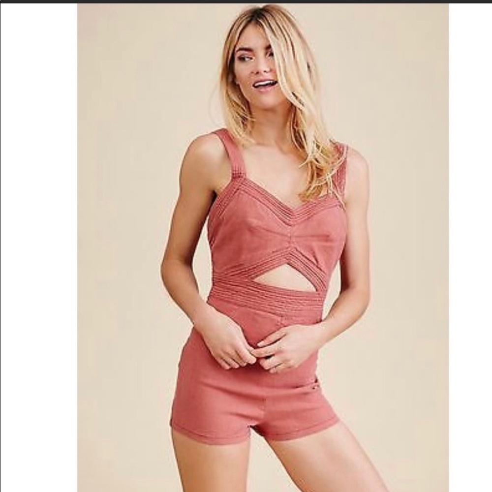 Free People Rust Jumpsuit